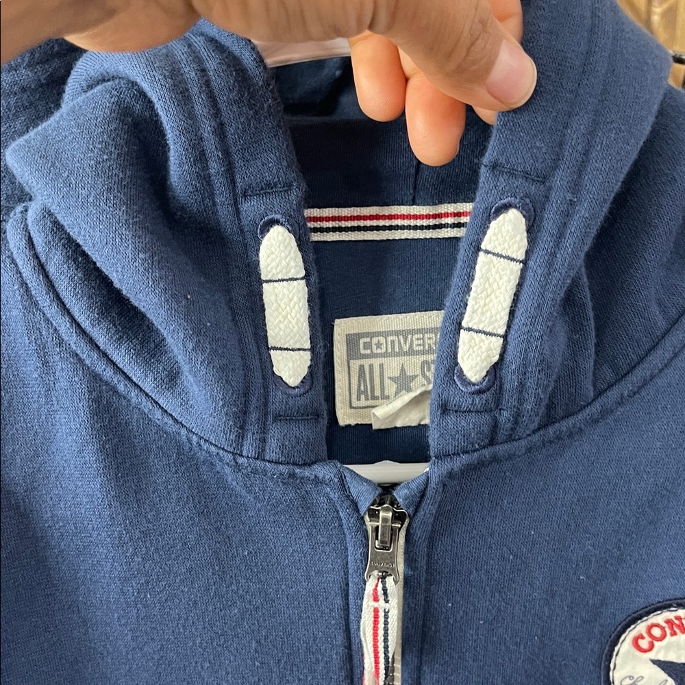 Converse Kids Navy Zip-Up Hoodie. 8/10 years - Picture 7 of 8